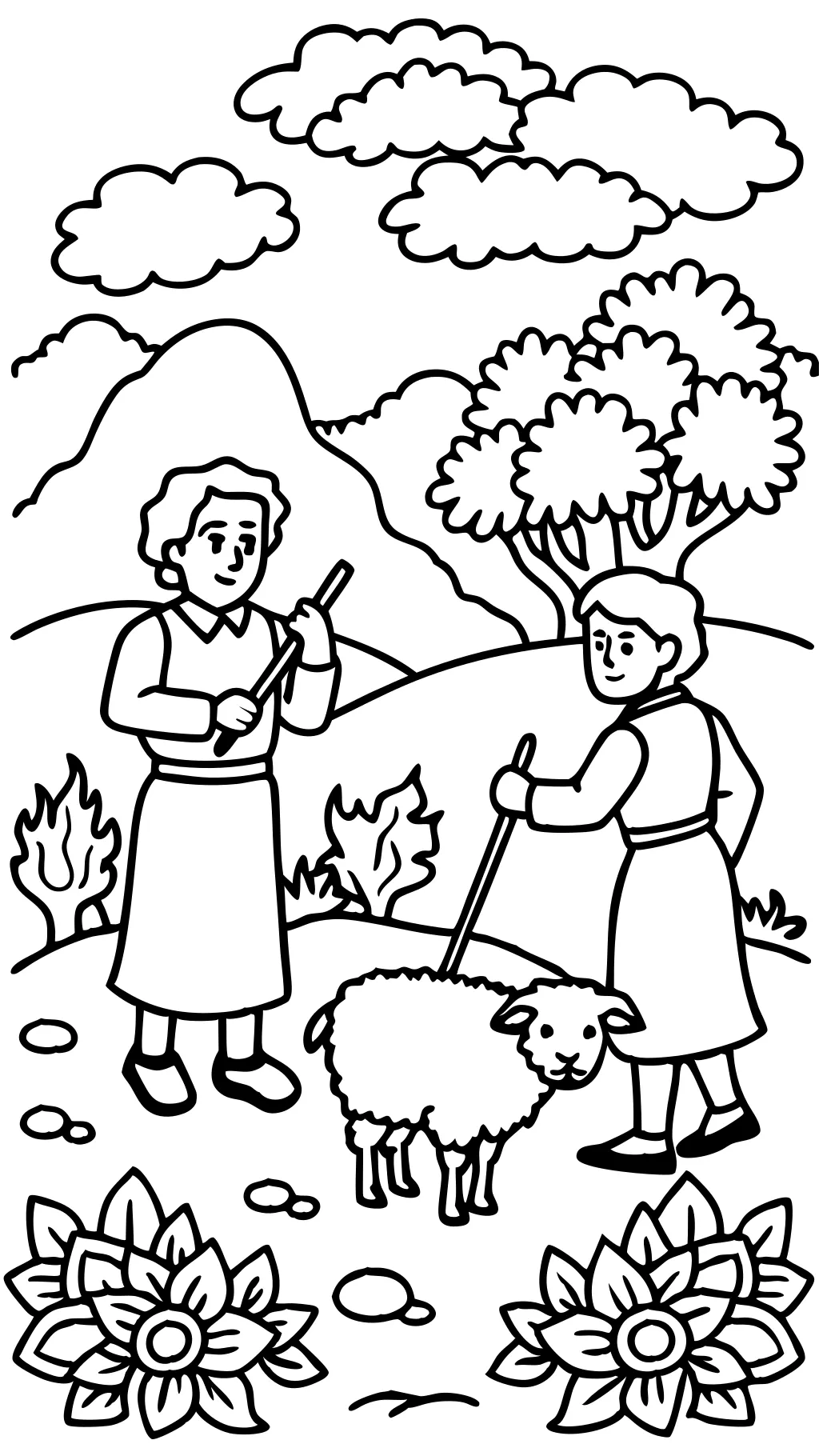 abel and cain coloring pages